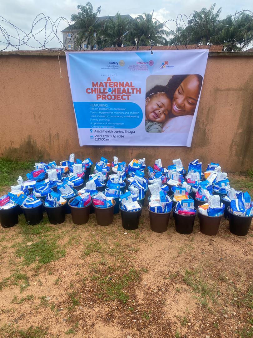 Donations gathered for the Maternal and Child Health Project
